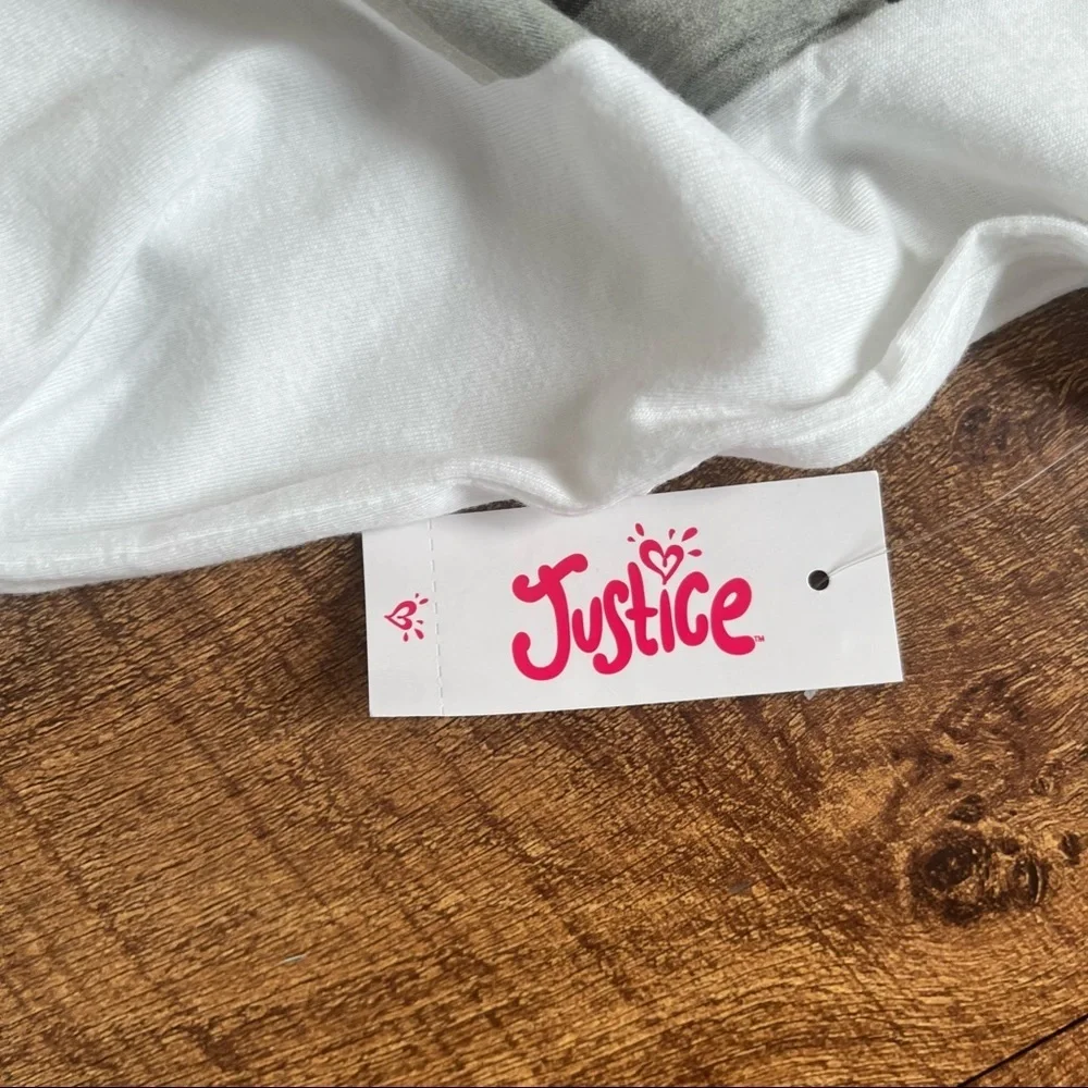 justice girls friends tv show T-shirt Sz small 7/8 SS short sleeve NEW NWT